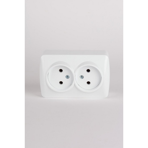 Розетка двойная без заземления Elbi Eleсtriс Alsu 7 504-010200-908