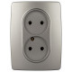 Розетка двойная без заземления Эра Эра 12 12-2107-16