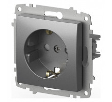 Розетка с заземлением и со шторкой, без рамки Elbi Eleсtriс Zena Vega 609-011000-243