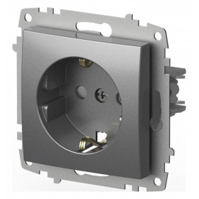 Розетка с заземлением и со шторкой, без рамки Elbi Eleсtriс Zena Vega 609-011000-243