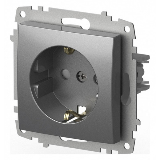 Розетка с заземлением и со шторкой, без рамки Elbi Eleсtriс Zena Vega 609-011000-243