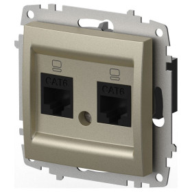 Розетка двойная Ethernet RJ-45 без рамки Elbi Eleсtriс Zena Vega 609-011400-248