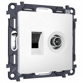 Механизм ТВ-розетки оконечные и розетки Ethernet RJ-45 со шторкам Ambrella Volt MA MA132510