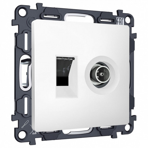 Механизм ТВ-розетки оконечные и розетки Ethernet RJ-45 со шторкам Ambrella Volt MA MA132510