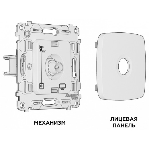 ТВ-розетка без рамки Ambrella Volt MO MO113010