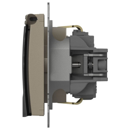 Розетка с заземлением с крышкой, без рамки Elbi Eleсtriс Zena Vega 609-012500-218