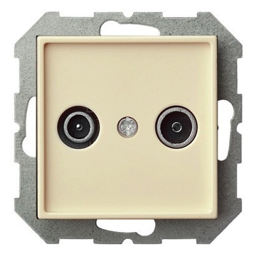 ТВ-розетка оконечные и розетка для радиоточки без рамки LIREGUS EPSILON 28-076