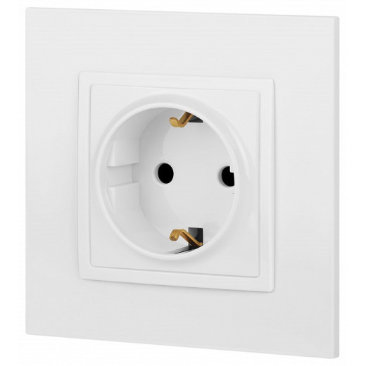 Розетка с заземлением и со шторкой, без рамки Эра Эра Elegance 14-2102-01