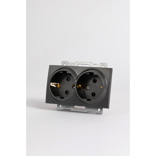 Розетка двойная с заземлением, без рамки Elbi Eleсtriс Zena Vega 609-011100-907
