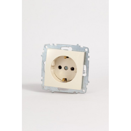 Розетка с заземлением, без рамки Elbi Eleсtriс Zena Vega 609-010300-217