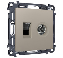 ТВ-розетка и розетка Ethernet RJ-45 без рамки Ambrella Volt ALFA MA372510