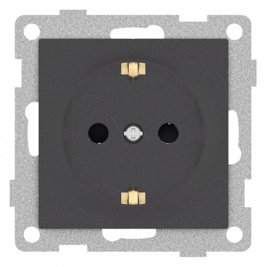 Розетка с заземлением и со шторкой, без рамки Gusi Electric UGRA С11Р4-010