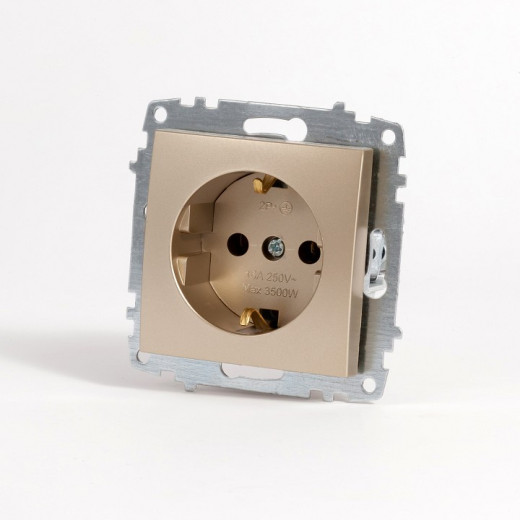 Розетка с заземлением, без рамки Elbi Eleсtriс Zena Vega 609-011400-217