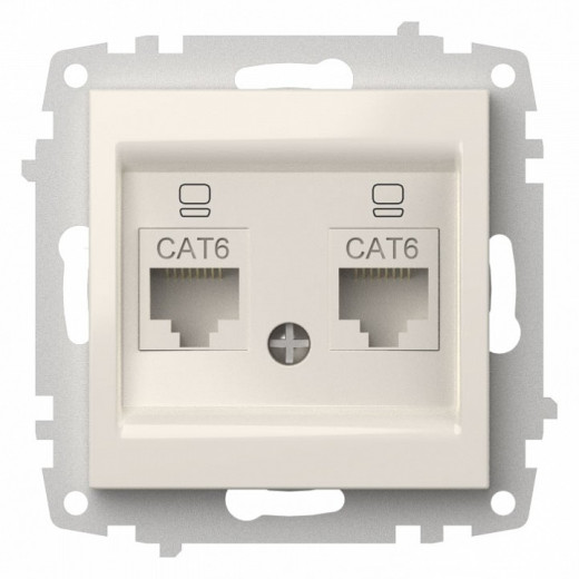 Розетка двойная Ethernet RJ-45 без рамки Elbi Eleсtriс Zena Vega 609-010200-248