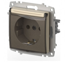 Розетка с заземлением с крышкой, без рамки Elbi Eleсtriс Zena Vega 609-012500-218
