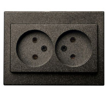 Розетка двойная без заземления LIREGUS EPSILON 28-1152