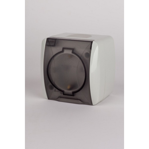 Розетка с заземлением с крышкой Elbi Eleсtriс Eva 554-011500-218