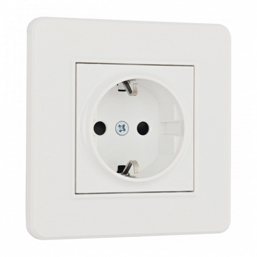 Розетка с заземлением и со шторкой Arte Milano SET16-1 SET16-1-40-1 white