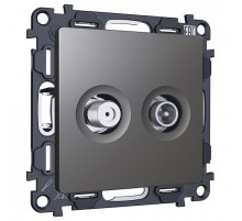 ТВ-розетка и SAT-розетка оконечная без рамки Ambrella Volt ALFA MA663310