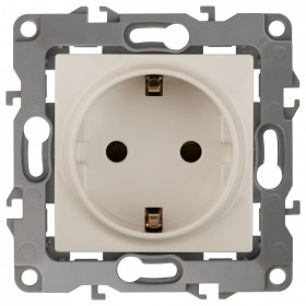 Розетка с заземлением, без рамки Эра Эра 12 12-2111-02