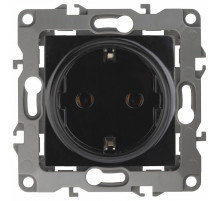 Розетка с заземлением и со шторкой, без рамки Эра Эра 12 12-2102-06