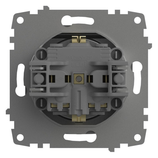 Розетка с заземлением и со шторкой, без рамки с крышкой Elbi Eleсtriс Zena Vega 609-011000-219