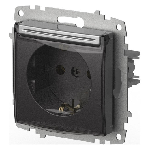Розетка с заземлением с крышкой, без рамки Elbi Eleсtriс Zena Vega 609-011000-218
