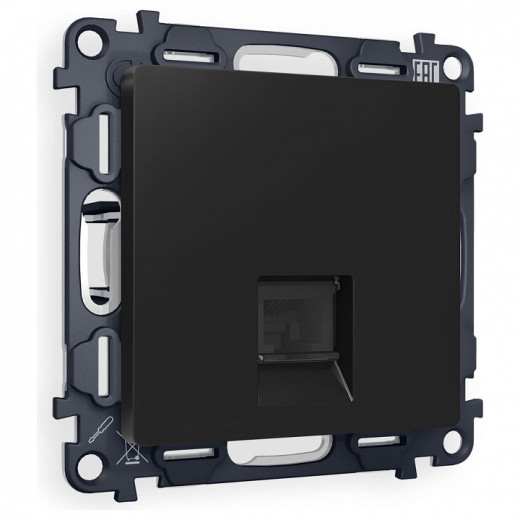 Розетка Ethernet RJ-45 и со шторками, без рамки Ambrella Volt ALFA MA812005