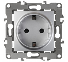 Розетка с заземлением и со шторкой, без рамки Эра Эра 12 12-2102-03