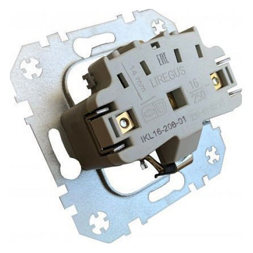 Розетка влагозащищенная с заземлением с крышкой, без рамки LIREGUS EPSILON 28-0162