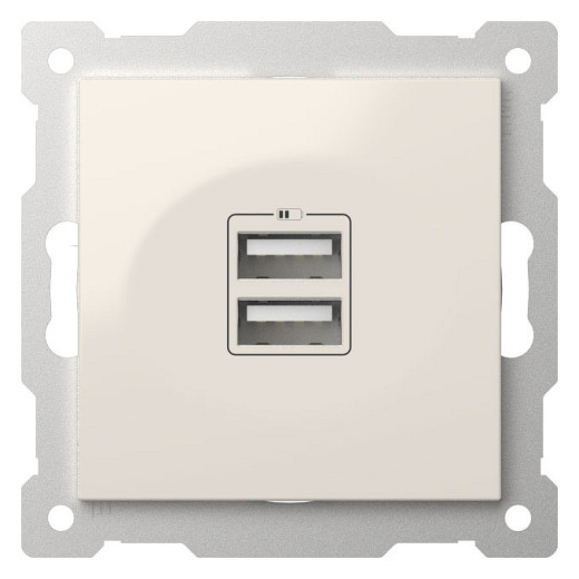 Розетка 2хUSB type A без рамки Elbi Eleсtriс Zena Vega 609-010200-143