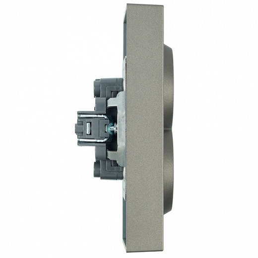 Розетка двойная с заземлением и со шторкой, без рамки Stekker RST16-5114-09 49934