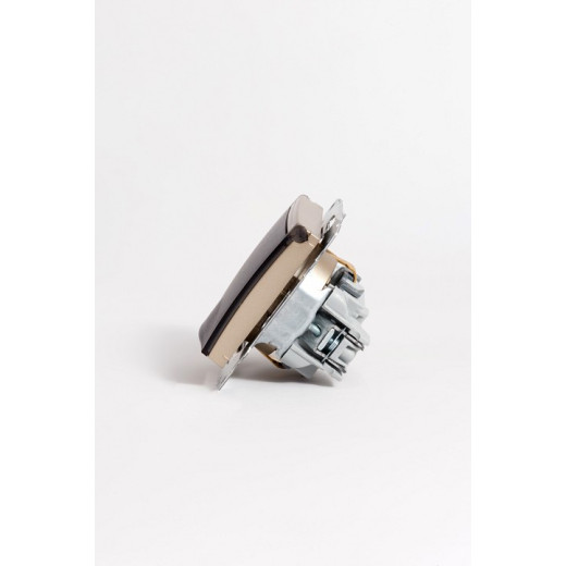 Розетка с заземлением и со шторкой, без рамки с крышкой Elbi Eleсtriс Zena Vega 609-011400-219