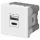 Розетка 2хUSB type A и C без рамки Elbi Eleсtriс Moda Vox 611-040232-335