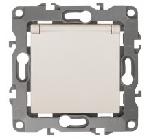 Розетка с заземлением и со шторкой, без рамки с крышкой Эра Эра 12 12-2103-02