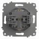 Розетка с заземлением и со шторкой, без рамки Elbi Eleсtriс Zena Vega 609-015600-243