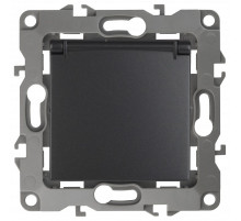 Розетка с заземлением и со шторкой, без рамки с крышкой Эра Эра 12 12-2103-05