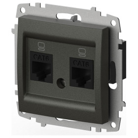 Розетка двойная Ethernet RJ-45 без рамки Elbi Eleсtriс Zena Vega 609-011100-248