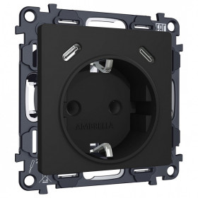 Розетка с заземлением и 2хUSB type C, без рамки Ambrella Volt ALFA MA810510
