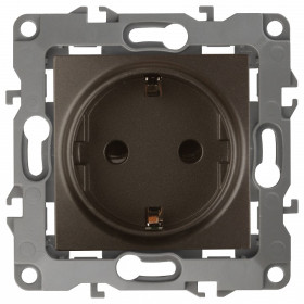 Розетка с заземлением, без рамки Эра Эра 12 12-2101-13