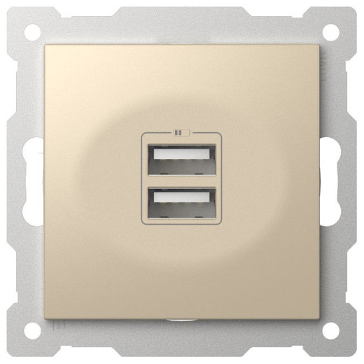 Розетка 2хUSB type A без рамки Elbi Eleсtriс Zena Vega 609-012500-143