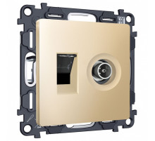 ТВ-розетка и розетка Ethernet RJ-45 без рамки Ambrella Volt ALFA MA612510