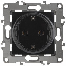 Розетка с заземлением, без рамки Эра Эра 12 12-2101-06