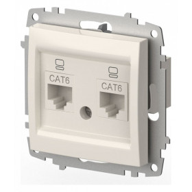 Розетка двойная Ethernet RJ-45 без рамки Elbi Eleсtriс Zena Vega 609-010200-248