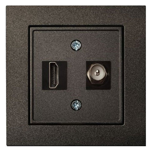 ТВ-розетка и розетка HDMI без рамки LIREGUS EPSILON 28-1132