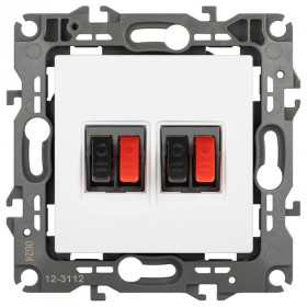 Розетка акустическая без рамки Эра Эра 12 12-3112-01М