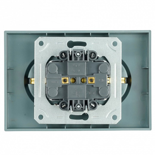 Розетка двойная с заземлением и со шторкой, без рамки Stekker RST16-5114-09 49934