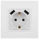 Розетка с заземлением и со шторкой и 2хUSB, без рамки Эра Эра Elegance 14-4109-01