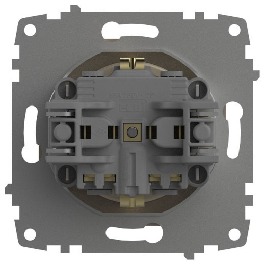 Розетка с заземлением и со шторкой, без рамки Elbi Eleсtriс Zena Vega 609-012500-243