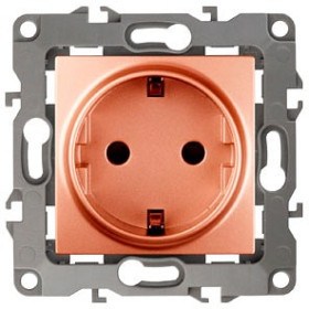 Розетка с заземлением, без рамки Эра Эра 12 12-2001-14
